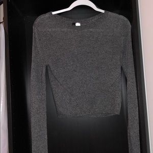 A silver long sleeve